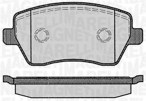 Bremsbelagsatz, Scheibenbremse Vorderachse Magneti Marelli 363916060347 von Magneti Marelli