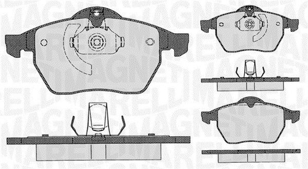 Bremsbelagsatz, Scheibenbremse Vorderachse Magneti Marelli 363916060360 von Magneti Marelli