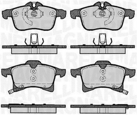 Bremsbelagsatz, Scheibenbremse Vorderachse Magneti Marelli 363916060364 von Magneti Marelli