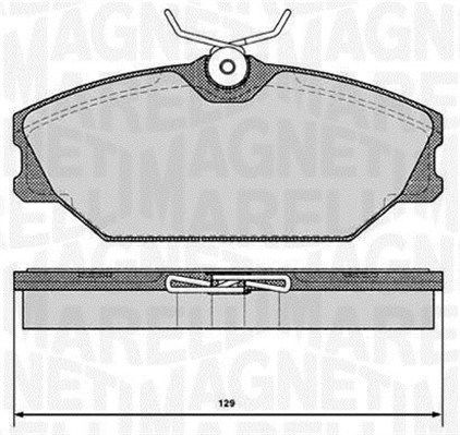 Bremsbelagsatz, Scheibenbremse Vorderachse Magneti Marelli 363916060377 von Magneti Marelli