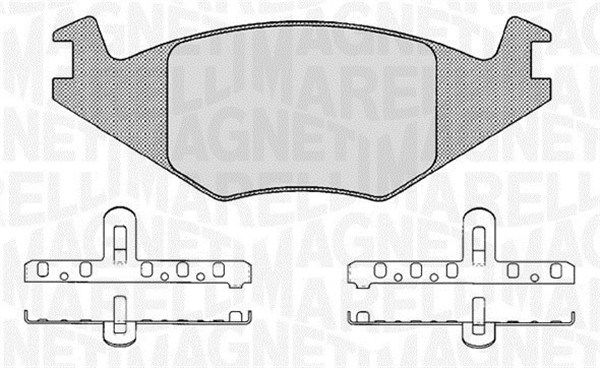 Bremsbelagsatz, Scheibenbremse Vorderachse Magneti Marelli 363916060395 von Magneti Marelli