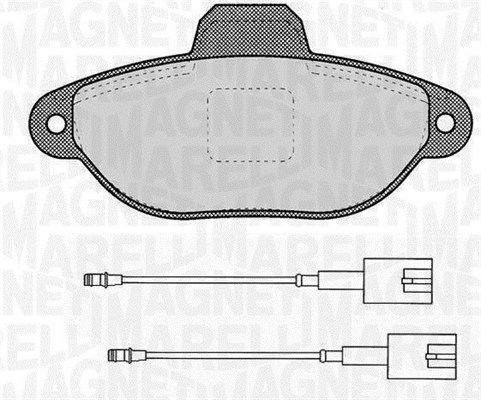 Bremsbelagsatz, Scheibenbremse Vorderachse Magneti Marelli 363916060453 von Magneti Marelli