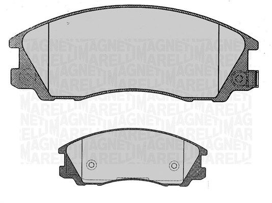 Bremsbelagsatz, Scheibenbremse Vorderachse Magneti Marelli 363916060472 von Magneti Marelli