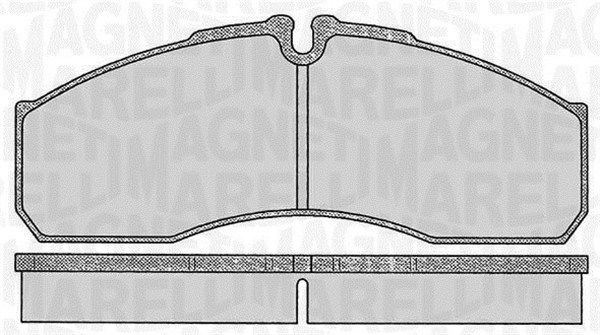 Bremsbelagsatz, Scheibenbremse Vorderachse Magneti Marelli 363916060477 von Magneti Marelli