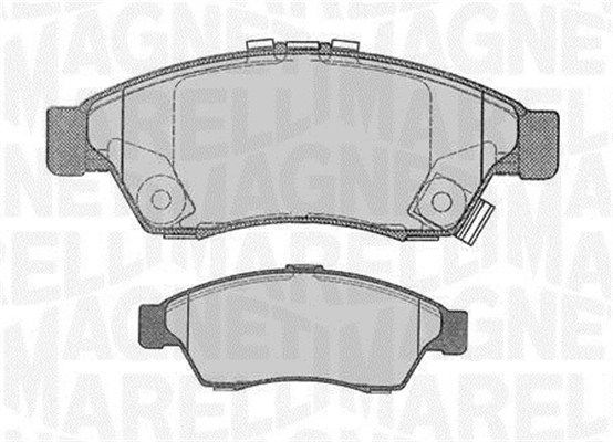 Bremsbelagsatz, Scheibenbremse Vorderachse Magneti Marelli 363916060490 von Magneti Marelli