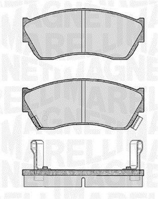 Bremsbelagsatz, Scheibenbremse Vorderachse Magneti Marelli 363916060491 von Magneti Marelli