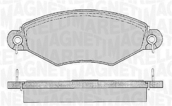 Bremsbelagsatz, Scheibenbremse Vorderachse Magneti Marelli 363916060512 von Magneti Marelli