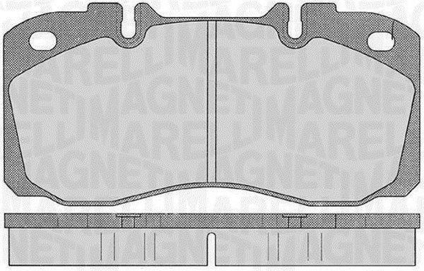 Bremsbelagsatz, Scheibenbremse Vorderachse Magneti Marelli 363916060530 von Magneti Marelli