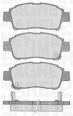 Bremsbelagsatz, Scheibenbremse Vorderachse Magneti Marelli 363916060533 von Magneti Marelli