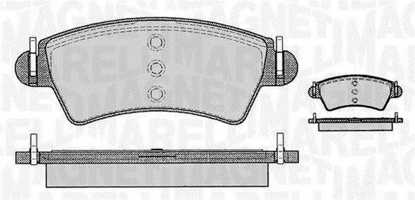 Bremsbelagsatz, Scheibenbremse Vorderachse Magneti Marelli 363916060538 von Magneti Marelli