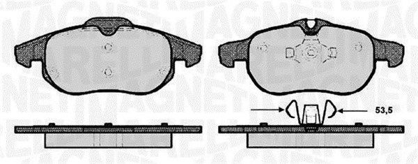 Bremsbelagsatz, Scheibenbremse Vorderachse Magneti Marelli 363916060588 von Magneti Marelli