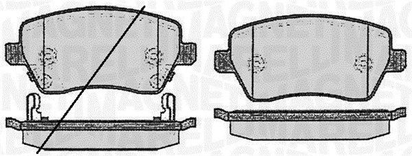 Bremsbelagsatz, Scheibenbremse Vorderachse Magneti Marelli 363916060594 von Magneti Marelli