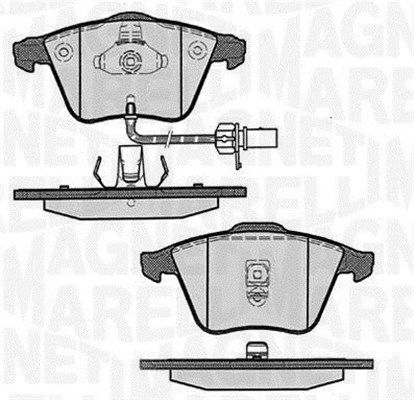 Bremsbelagsatz, Scheibenbremse Vorderachse Magneti Marelli 363916060607 von Magneti Marelli