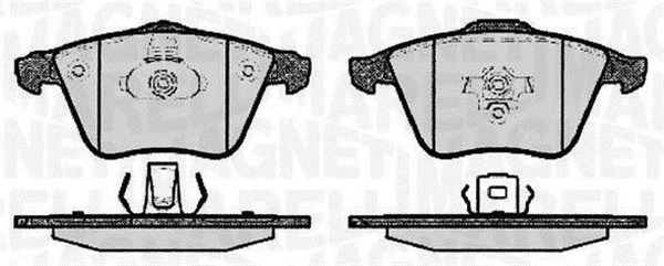 Bremsbelagsatz, Scheibenbremse Vorderachse Magneti Marelli 363916060608 von Magneti Marelli