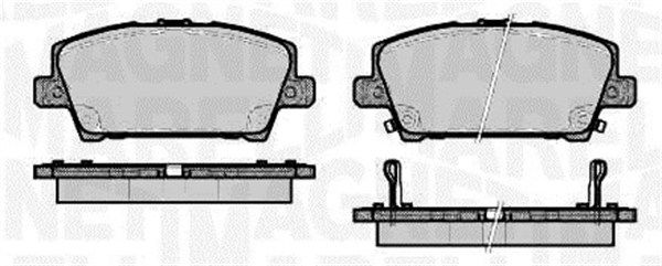 Bremsbelagsatz, Scheibenbremse Vorderachse Magneti Marelli 363916060620 von Magneti Marelli