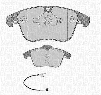 Bremsbelagsatz, Scheibenbremse Vorderachse Magneti Marelli 363916060669 von Magneti Marelli