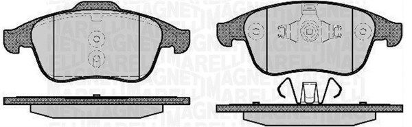 Bremsbelagsatz, Scheibenbremse Vorderachse Magneti Marelli 363916060670 von Magneti Marelli