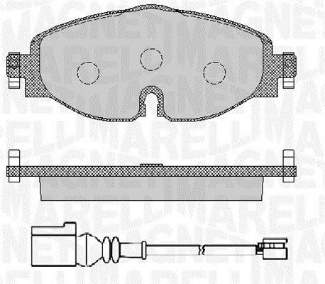 Bremsbelagsatz, Scheibenbremse Vorderachse Magneti Marelli 363916060715 von Magneti Marelli