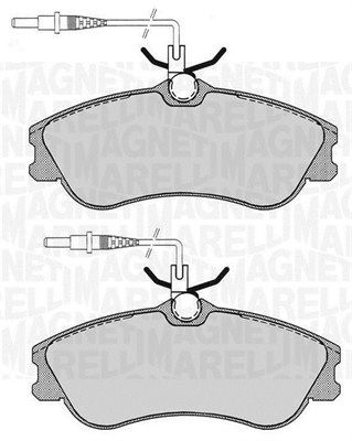 Bremsbelagsatz, Scheibenbremse Vorderachse Magneti Marelli 363916060786 von Magneti Marelli