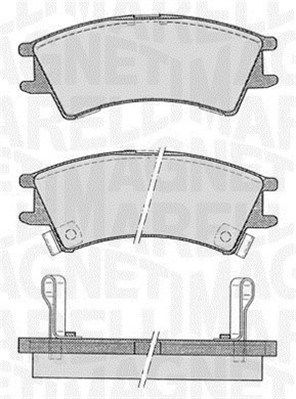 Bremsbelagsatz, Scheibenbremse Vorderachse Magneti Marelli 363916060800 von Magneti Marelli