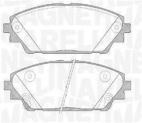 Bremsbelagsatz, Scheibenbremse Vorderachse Magneti Marelli 363916060808 von Magneti Marelli