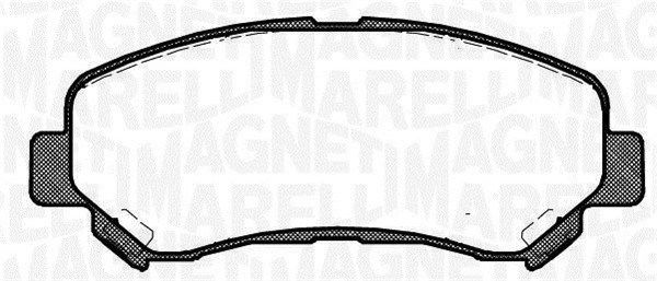 Bremsbelagsatz, Scheibenbremse Vorderachse Magneti Marelli 363916060811 von Magneti Marelli