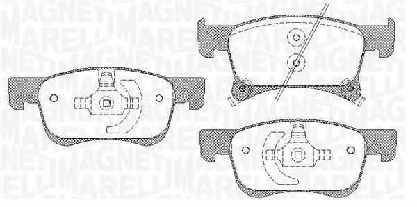 Bremsbelagsatz, Scheibenbremse Vorderachse Magneti Marelli 363916060814 von Magneti Marelli