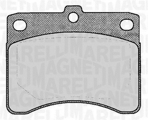 Bremsbelagsatz, Scheibenbremse Vorderachse Magneti Marelli 363916060815 von Magneti Marelli