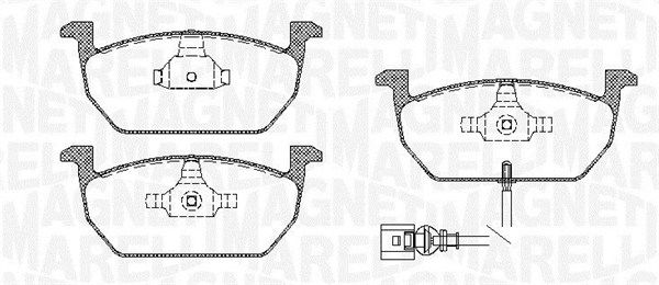 Bremsbelagsatz, Scheibenbremse Vorderachse Magneti Marelli 363916060819 von Magneti Marelli