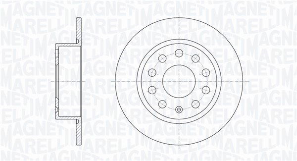 Bremsscheibe Hinterachse Magneti Marelli 361302040115 von Magneti Marelli