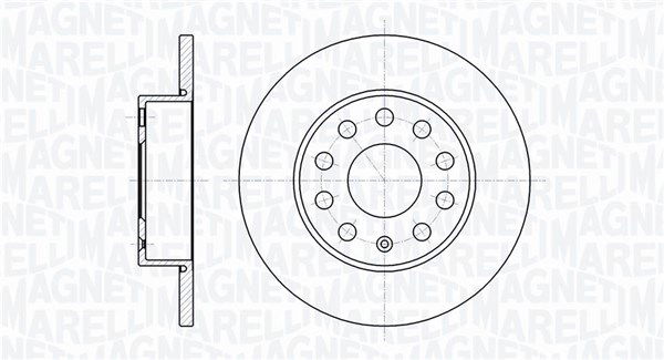 Bremsscheibe Hinterachse Magneti Marelli 361302040117 von Magneti Marelli