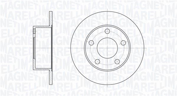 Bremsscheibe Hinterachse Magneti Marelli 361302040161 von Magneti Marelli