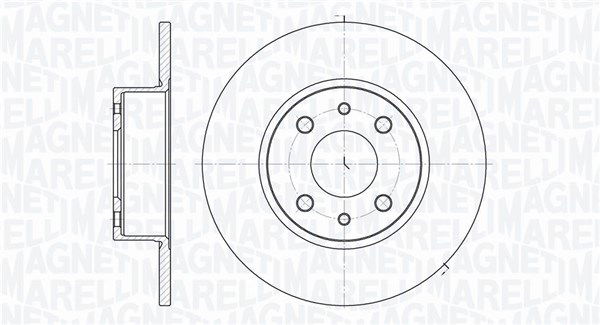 Bremsscheibe Hinterachse Magneti Marelli 361302040187 von Magneti Marelli