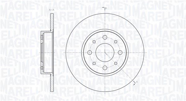 Bremsscheibe Hinterachse Magneti Marelli 361302040357 von Magneti Marelli