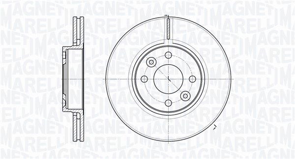 Bremsscheibe Vorderachse Magneti Marelli 361302040162 von Magneti Marelli