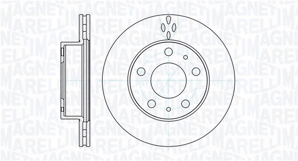 Bremsscheibe Vorderachse Magneti Marelli 361302040166 von Magneti Marelli