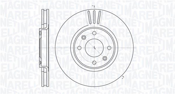 Bremsscheibe Vorderachse Magneti Marelli 361302040172 von Magneti Marelli