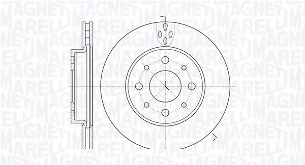 Bremsscheibe Vorderachse Magneti Marelli 361302040186 von Magneti Marelli