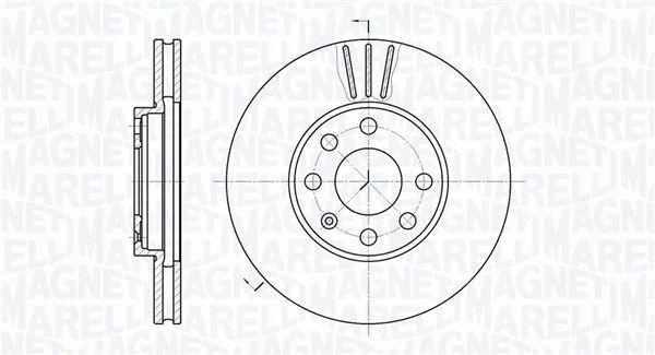 Bremsscheibe Vorderachse Magneti Marelli 361302040212 von Magneti Marelli