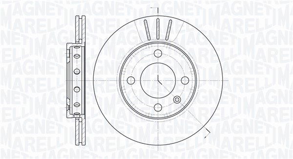 Bremsscheibe Vorderachse Magneti Marelli 361302040224 von Magneti Marelli