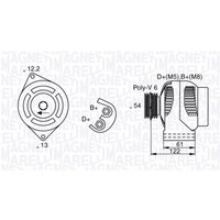 Drehstromlichtmaschine MAGNETI MARELLI 063377018010 von Magneti Marelli