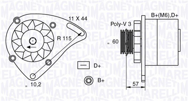 Generator Magneti Marelli 063321173010 von Magneti Marelli