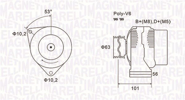 Generator Magneti Marelli 063731152010 von Magneti Marelli