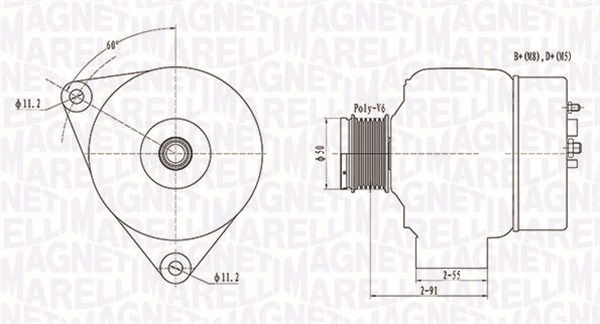 Generator Magneti Marelli 063731300010 von Magneti Marelli