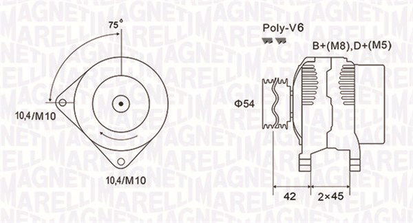 Generator Magneti Marelli 063731564010 von Magneti Marelli