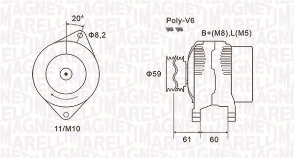 Generator Magneti Marelli 063731643010 von Magneti Marelli