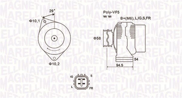 Generator Magneti Marelli 063731721010 von Magneti Marelli