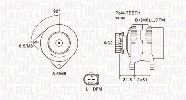 Generator Magneti Marelli 063731820010 von Magneti Marelli