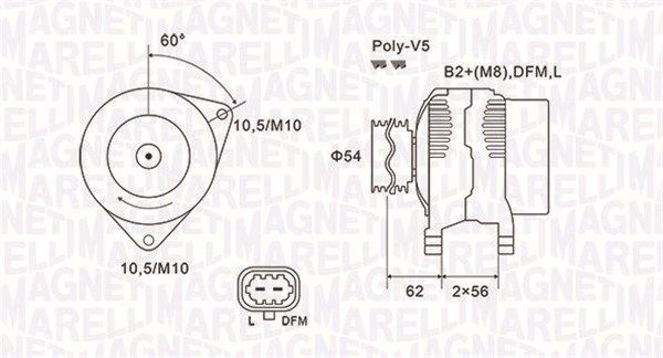 Generator Magneti Marelli 063731940010 von Magneti Marelli