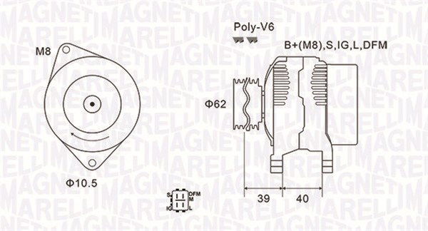 Generator Magneti Marelli 063731964010 von Magneti Marelli